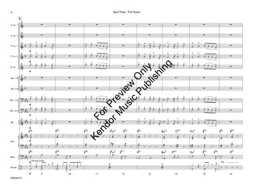 Taco Time - Beach - Jazz Ensemble - Gr. 1