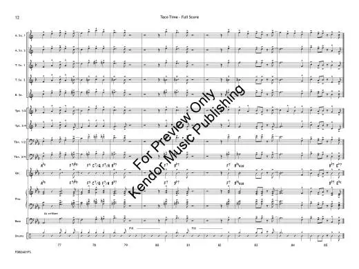 Taco Time - Beach - Jazz Ensemble - Gr. 1