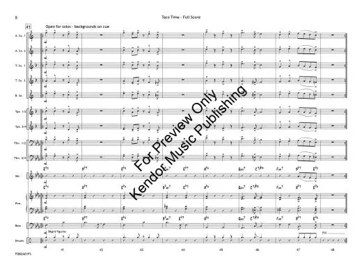 Taco Time - Beach - Jazz Ensemble - Gr. 1