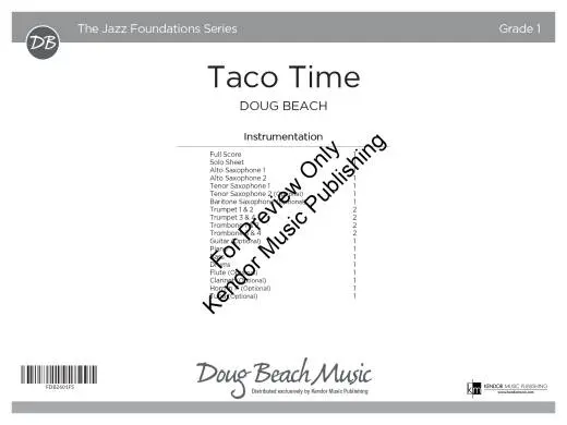 Taco Time - Beach - Jazz Ensemble - Gr. 1