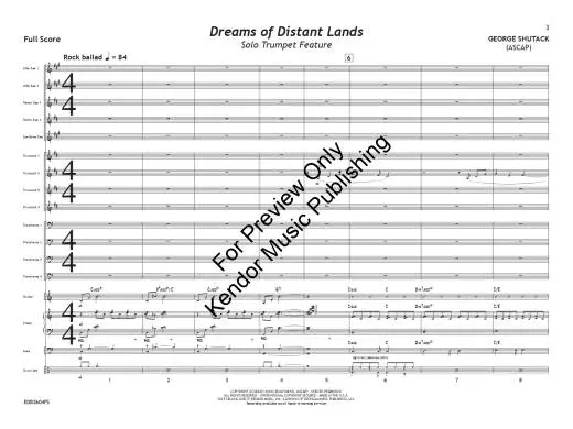 Dreams of Distant Lands - Shutack - Trumpet/Jazz Ensemble - Gr. 2