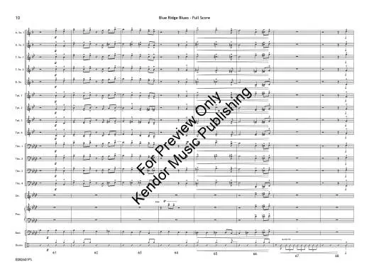 Blue Ridge Blues - Beach - Jazz Ensemble - Gr. 2