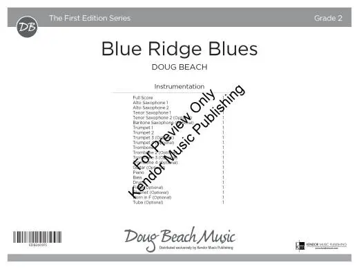 Blue Ridge Blues - Beach - Jazz Ensemble - Gr. 2