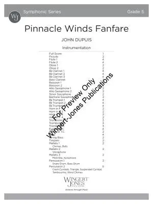 Pinnacle Winds Fanfare - Dupuis - Concert Band - Gr. 5