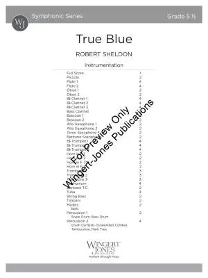 True Blue - Sheldon - Concert Band - Gr. 5.5