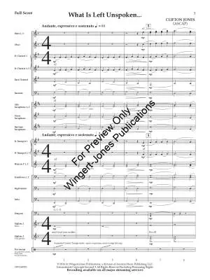 What Is Left Unspoken... - Jones - Concert Band - Gr. 3