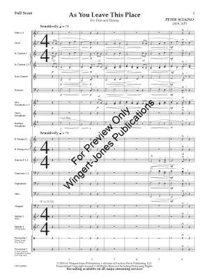 As You Leave This Place - Sciaino - Concert Band - Gr. 3.5