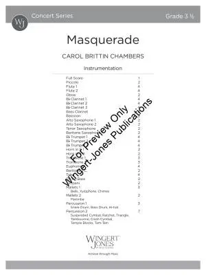 Masquerade - Chambers - Concert Band - Gr. 3.5
