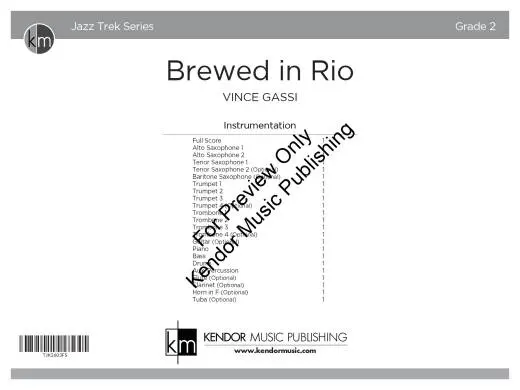 Brewed in Rio - Gassi - Jazz Ensemble - Gr. 2