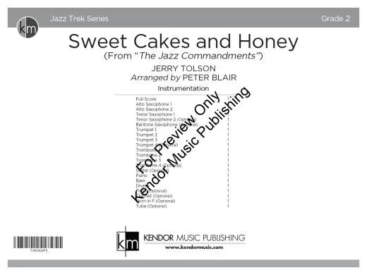 Sweet Cakes and Honey - Tolson/Blair - Jazz Ensemble - Gr. 2