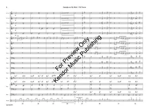 Georgia on My Mind - Carmichael/Blair - Jazz Ensemble - Gr. 1