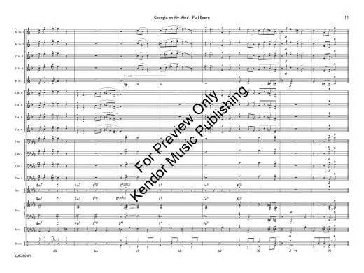 Georgia on My Mind - Carmichael/Blair - Jazz Ensemble - Gr. 1