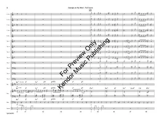 Georgia on My Mind - Carmichael/Blair - Jazz Ensemble - Gr. 1