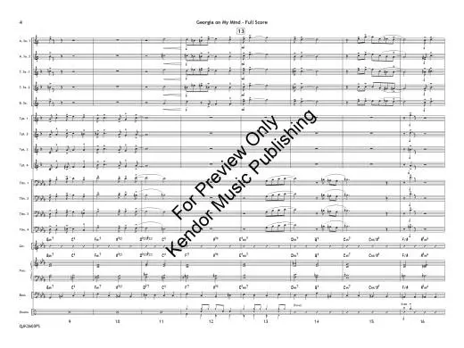 Georgia on My Mind - Carmichael/Blair - Jazz Ensemble - Gr. 1