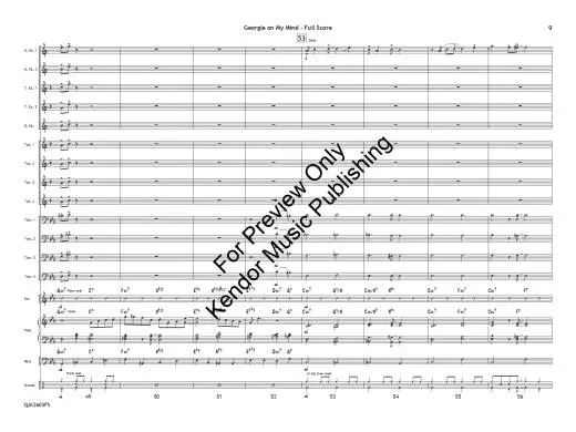 Georgia on My Mind - Carmichael/Blair - Jazz Ensemble - Gr. 1