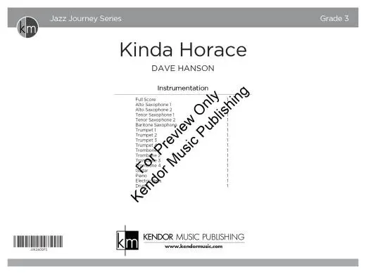 Kinda Horace - Hanson - Jazz Ensemble - Gr. 3