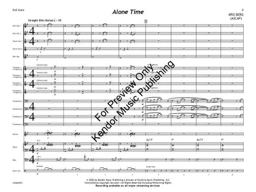 Alone Time - Berg - Jazz Ensemble - Gr. 3