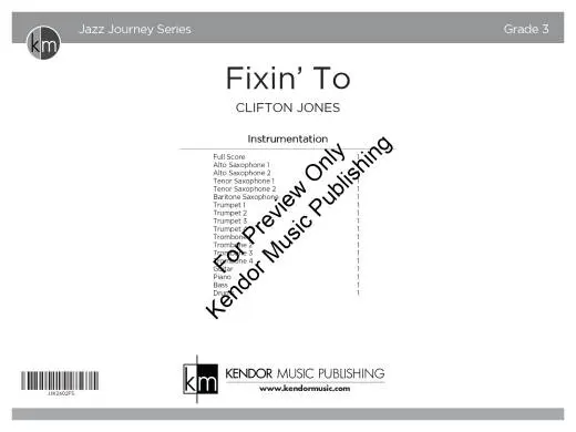 Fixin\' to - Jones - Jazz Ensemble - Gr. 3