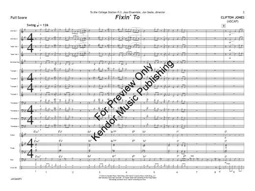 Fixin\' to - Jones - Jazz Ensemble - Gr. 3
