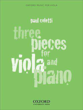 Three Pieces For Viola And Piano - Coletti - Book