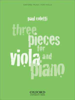 Oxford University Press - Three Pieces For Viola And Piano - Coletti - Book