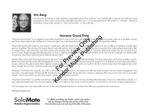 Havana Good Time - Berg - Jazz Ensemble - Gr. 1.5