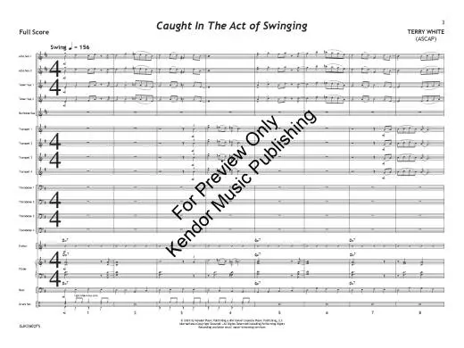 Caught in the Act of Swinging - White - Jazz Ensemble - Gr. 1.5