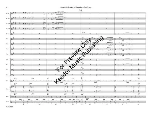 Caught in the Act of Swinging - White - Jazz Ensemble - Gr. 1.5
