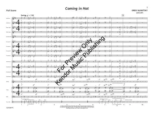 Coming in Hot - Yasinitsky - Jazz Ensemble - Gr. 1.5