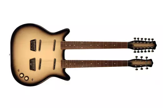 Doubleneck 6 & 12 Electric Guitar - Black Burst w/Bag
