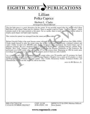 Lillian: Polka Caprice - Clarke/Marlatt - Brass Quintet
