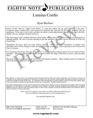 Lumina Cordis - Meeboer - Brass Quintet