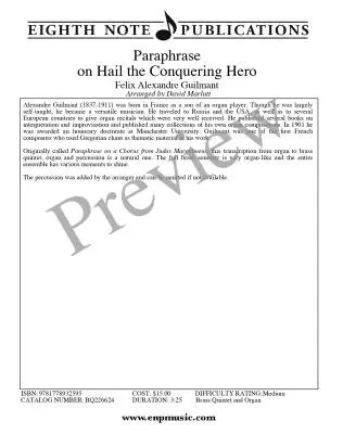Paraphrase on Hail the Conquering Hero - Guilmant/Marlatt - Brass Quintet