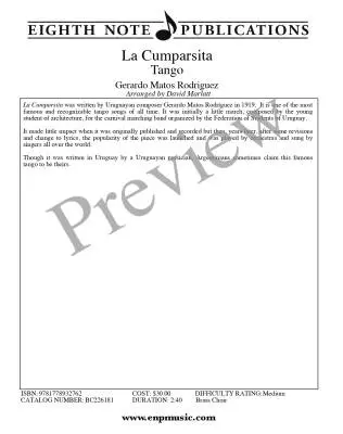 La Cumparsita - Rodriguez/Marlatt - Brass Choir