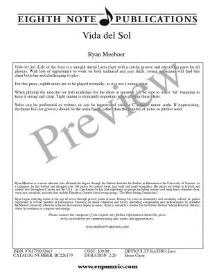 Vida del Sol - Meeboer - Brass Choir