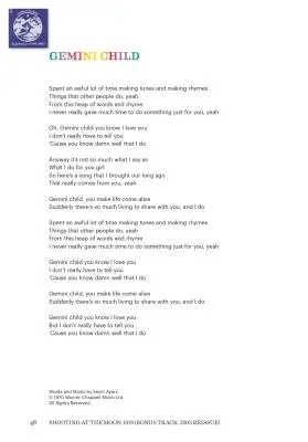 Shooting at the Moon: Lyrics Book - Ayers