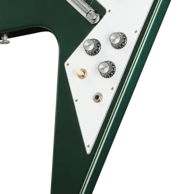 Flying V 70s Electric Guitar with Hardshell Case - British Racing Green