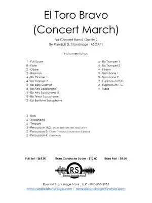 El Toro Bravo - Standridge - Concert Band - Gr. 2