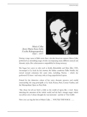 You\'re the Voice: Maria Callas - Piano/Vocal/Guitar - Book/CD