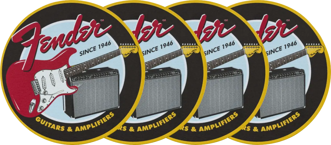 1946 Guitars & Amps Coaster Set