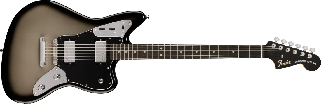 Limited Edition Player Fusion Jaguar Baritone Special, Ebony Fingerboard - Silverburst