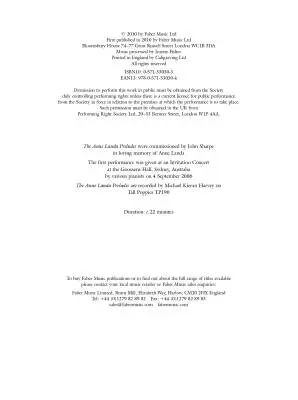 The Anne Landa Preludes - Vine - Piano - Book