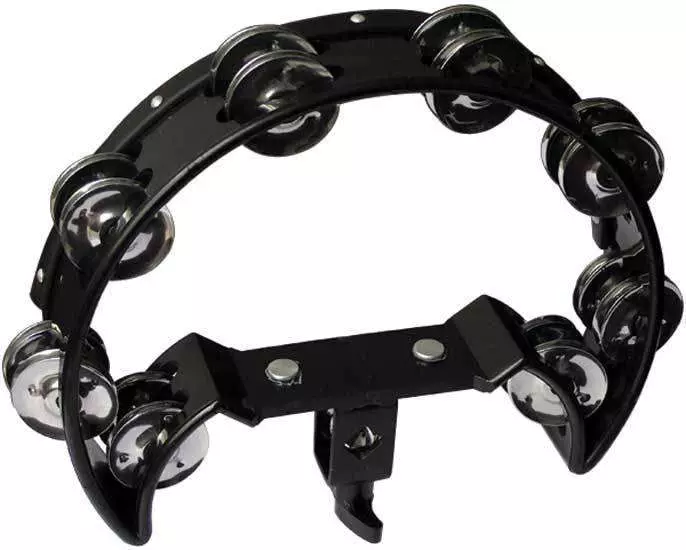 Drum Set Tamborine Black Cutaway