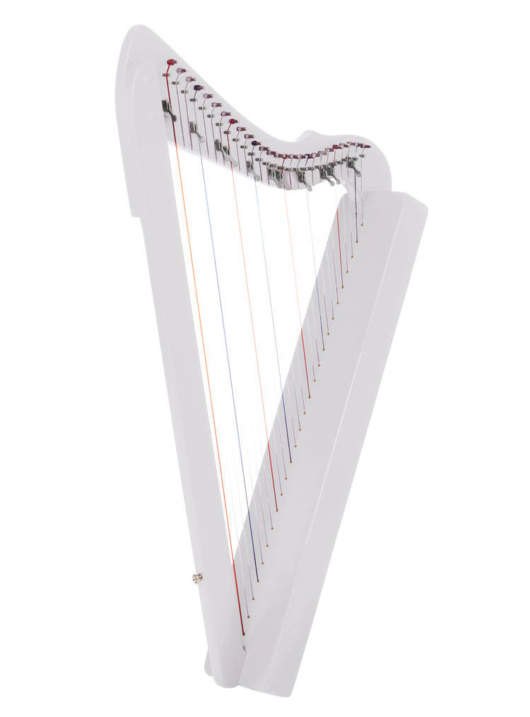 Flatsicle Harp, 26-String - Levers C/F/B - White
