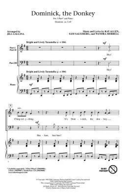 Dominick, the Donkey - Gallina - Choral Octavo - 3-Pt Mixed