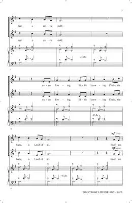 Infant Holy, Infant Lowly - Breeze - Choral Octavo - SATB/Cello