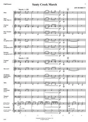 Sauty Creek March - Bubbett - Concert Band - Gr. 1.5