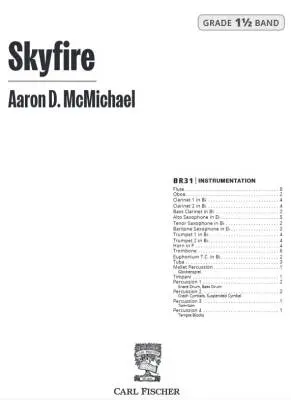 Skyfire - McMichael - Concert Band - Gr. 1.5