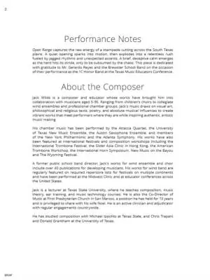 Open Range - Wilds - Concert Band - Gr. 2.5