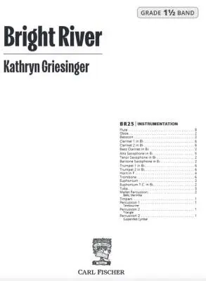 Bright River - Griesinger - Concert Band - Gr. 1.5